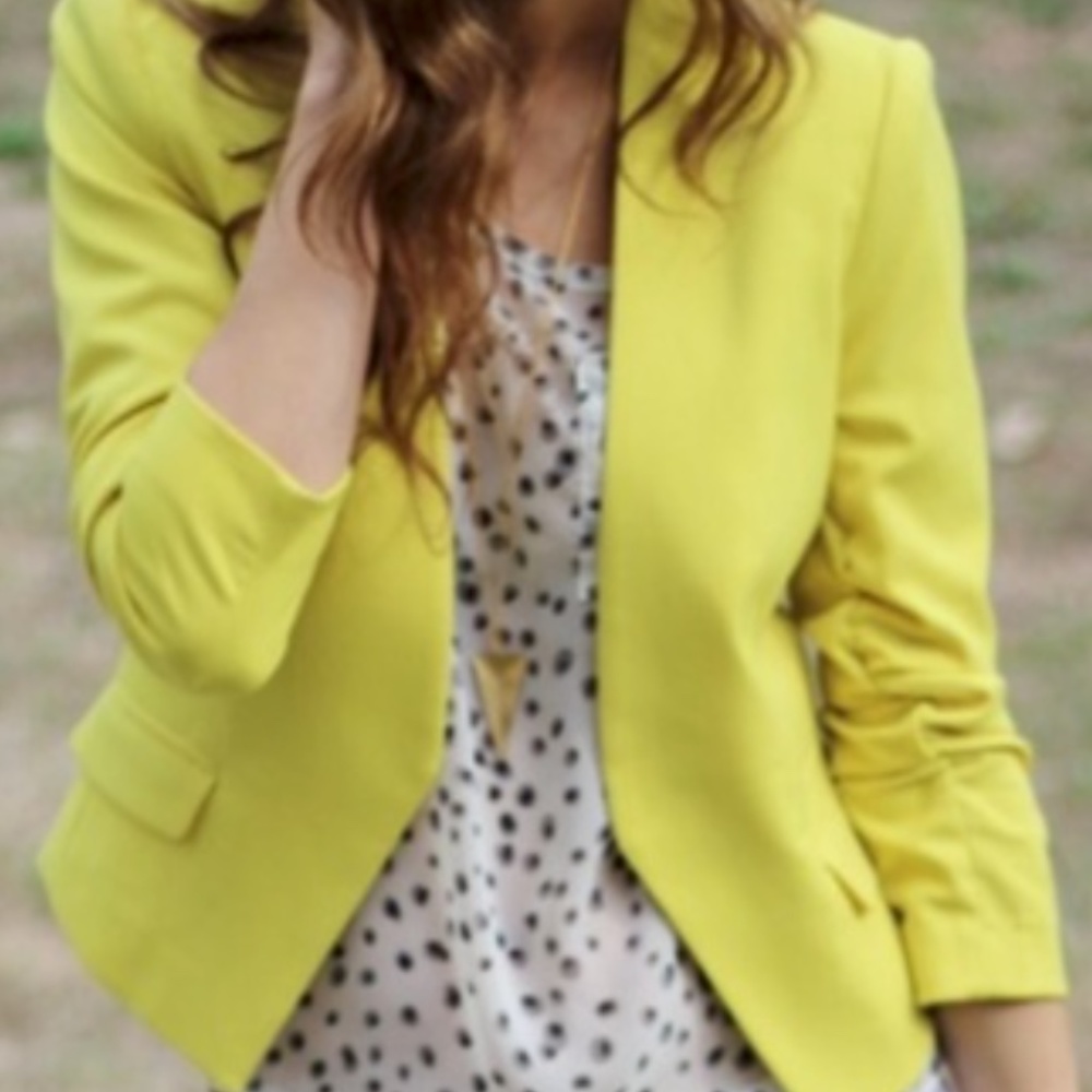 H&m yellow blazer size 2